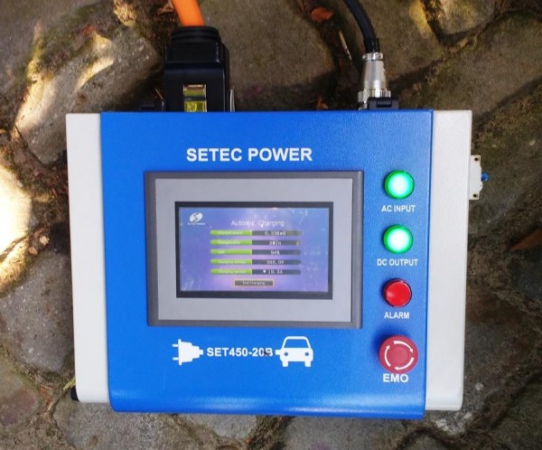 SETEC DC Ladegerät 10kW mit Chademo oder CCS Adapter